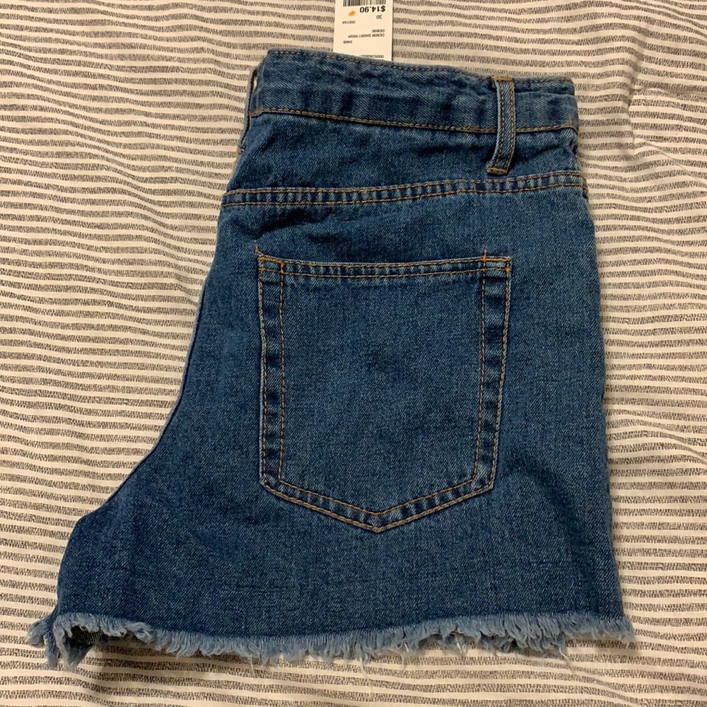 Denim cut off shorts